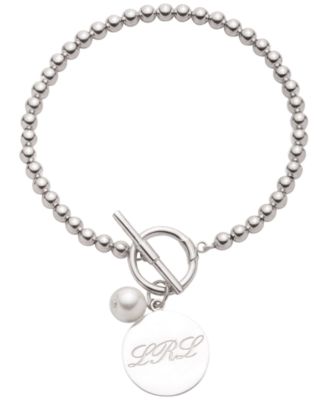 Lauren Ralph Lauren Sterling Silver Imitation Pearl Bracelet