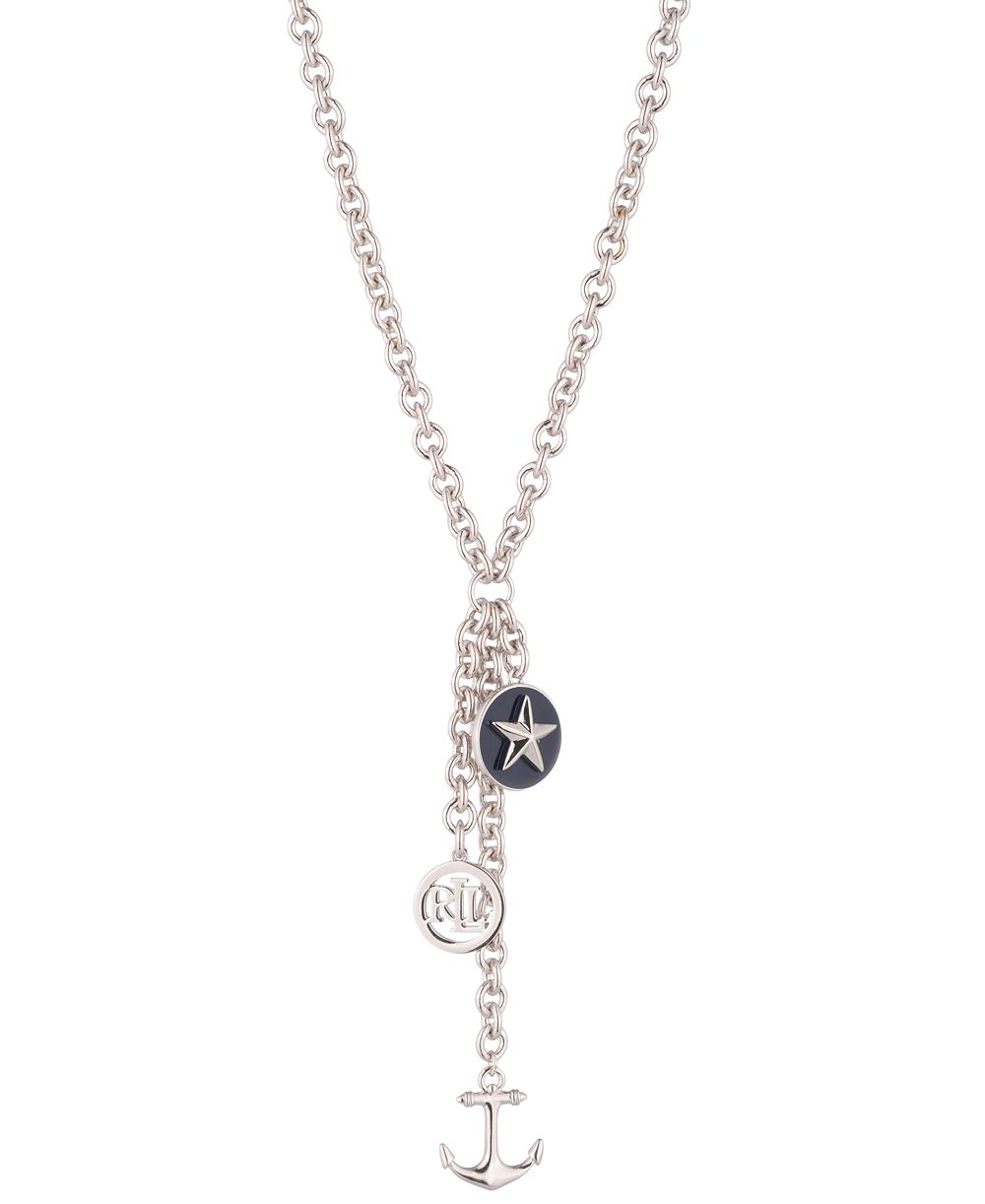 Lauren Ralph Lauren серебряное Y-образное колье