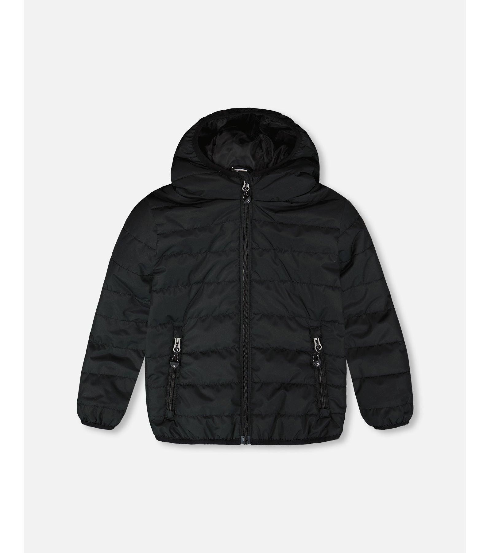 Deux par Deux Toddler Unisex Quilted Mid-Season Jacket Black
