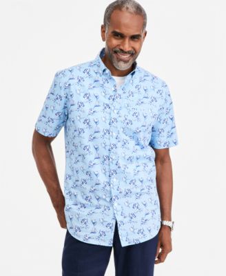 Club Room Men's Ketch Floral Poplin Short-Sleeve Shirt, Macy's Exclusive