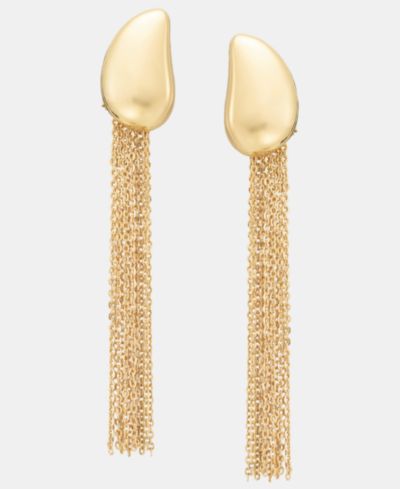 I.N.C. International Concepts Tear-Shape Chain Linear Drop Earrings, Macy's Exclusive