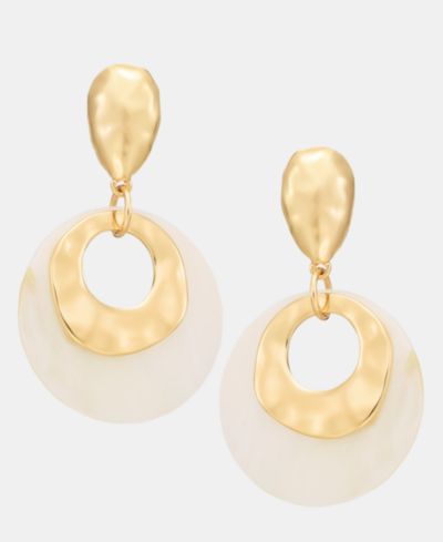 I.N.C. International Concepts Double Circle Drop Earrings, Macy's Exclusive