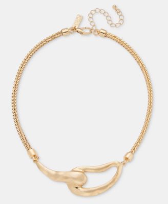 I.N.C. International Concepts Textured Link Collar Necklace, 16" + 3" extender, Macy's Exclusive