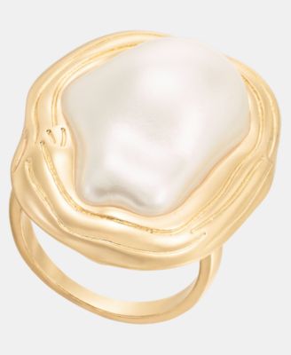 I.N.C. International Concepts Imitation Pearl Statement Ring, Macy's Exclusive