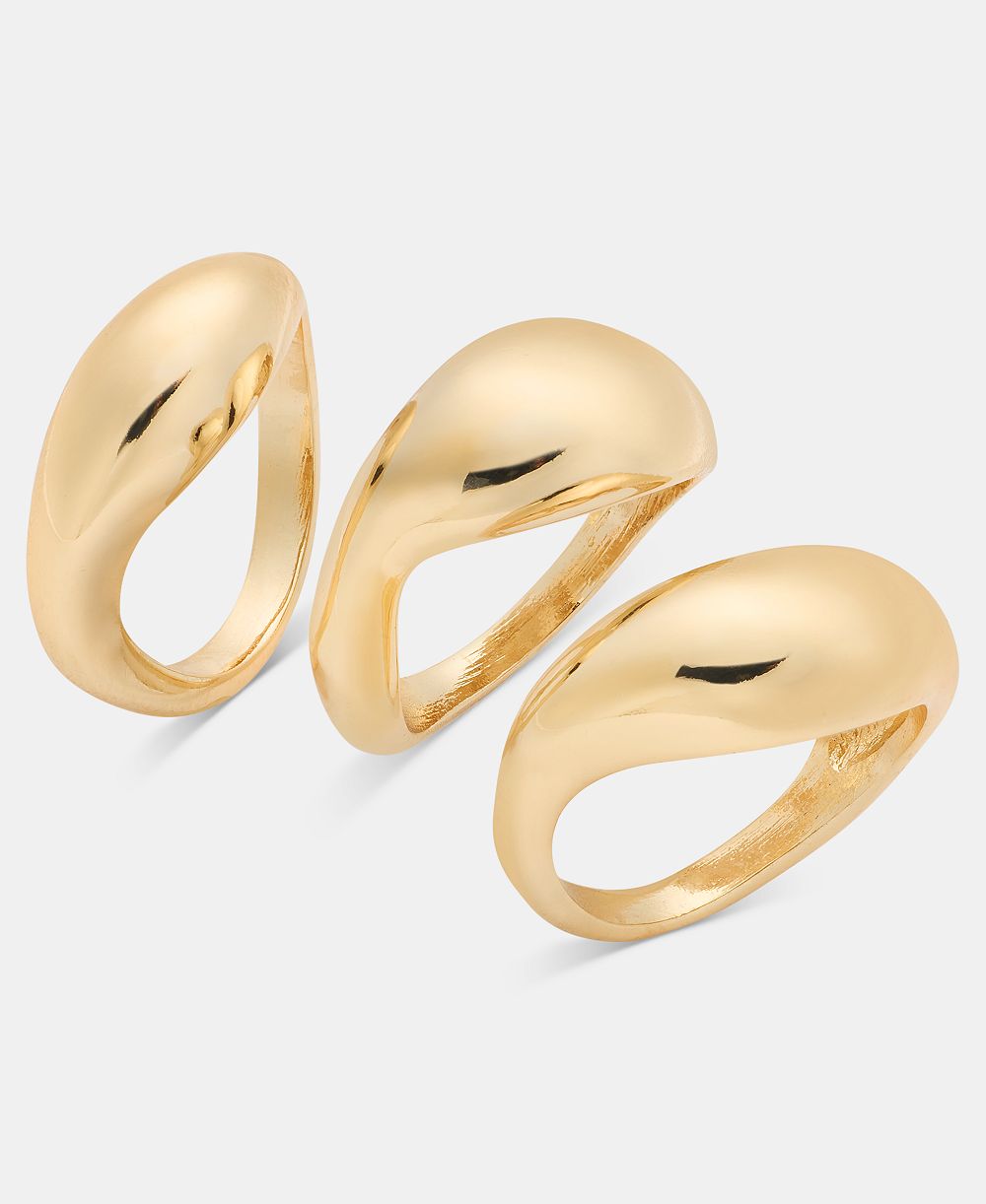 I.N.C. International Concepts 3-Pc. Set Sculptural Stack Rings, Macy's Exclusive