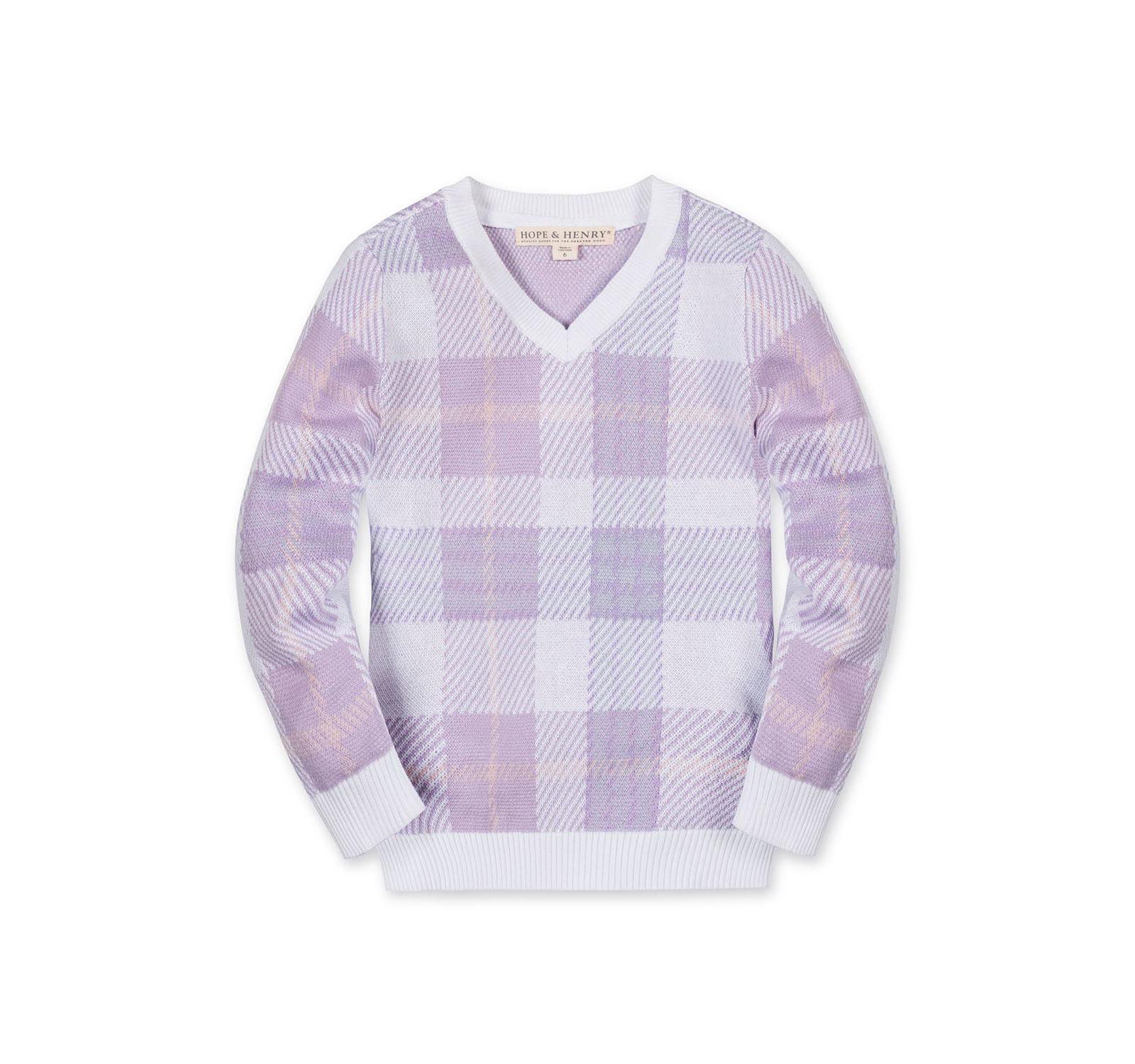 Детский свитер Hope & Henry Organic Long Sleeve V-Neck Intarsia