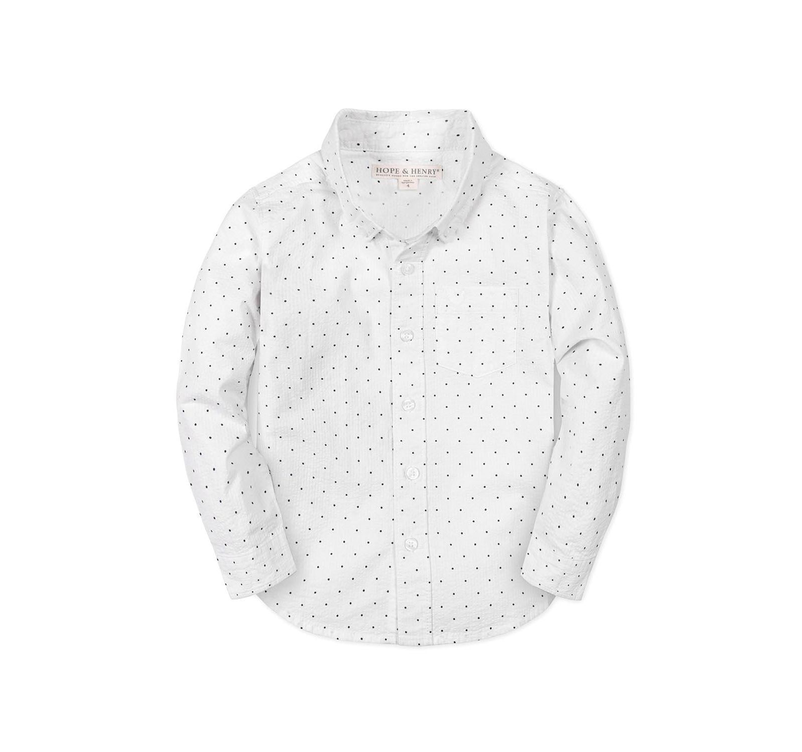 Hope & Henry Toddler Boys Organic Long Sleeve Seersucker Shirt
