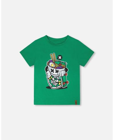 Детская хлопковая футболка Deux par Deux Toddler Boys Printed Jersey