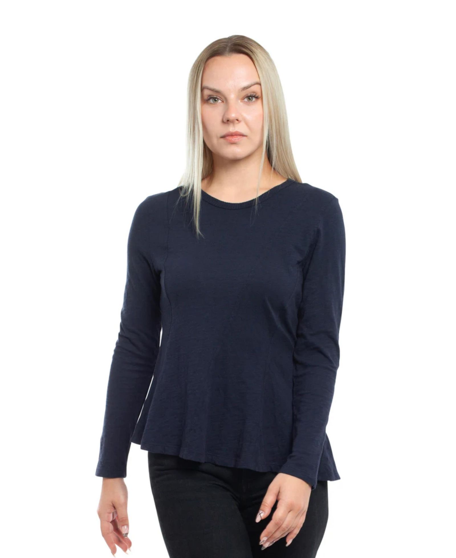 WILT Women's Clothing Round Neck Long Sleeve Tee