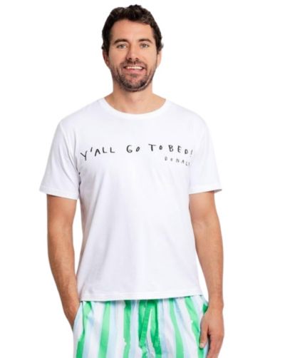 Sant and Abel Men's Drawbertson Y'All Go To Bed Cotton Pajama T-Shirt
