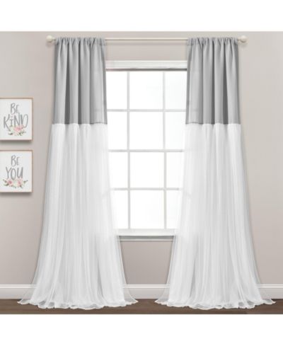 Шторы Lush Decor Tulle Skirt Colorblock для детской