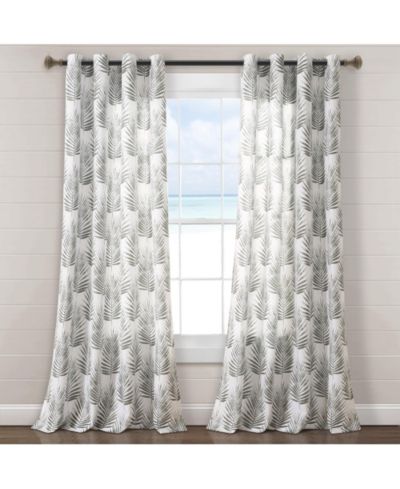 Парные шторы Lush Decor Palm Lane Light Filtering, 52"W x 84"L Gray