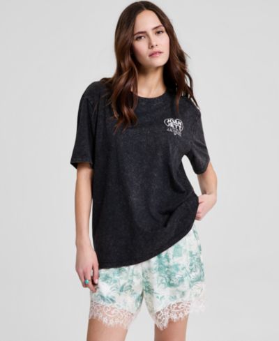 And Now This Women's Joan Jett Graphic-Print Crewneck T-Shirt, Macy's Exclusive