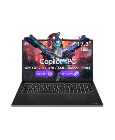 Ноутбук NIMO 17.3" AI, AMD Ryzen AI 9 HX 370, Radeon 890M, 64GB RAM 1TB SSD, 144Hz