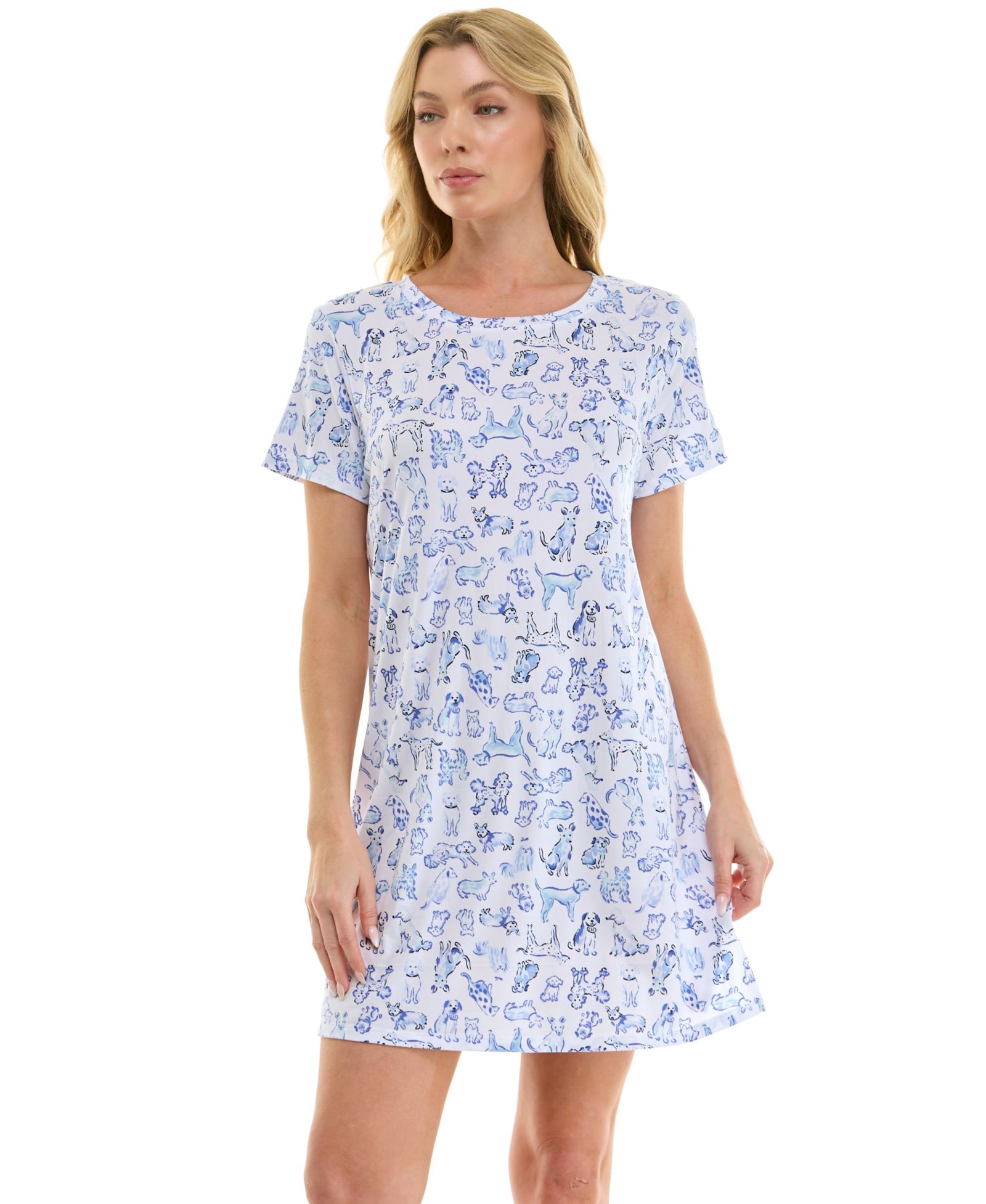 Jaclyn Intimates Women's Relaxed Short-Sleeve Sleep Shirt