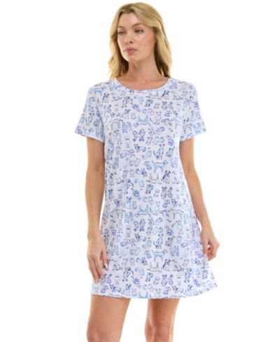 Jaclyn Intimates Women's Relaxed Short-Sleeve Sleep Shirt