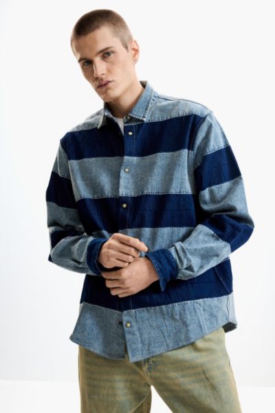 Desigual Men's Striped denim shirt