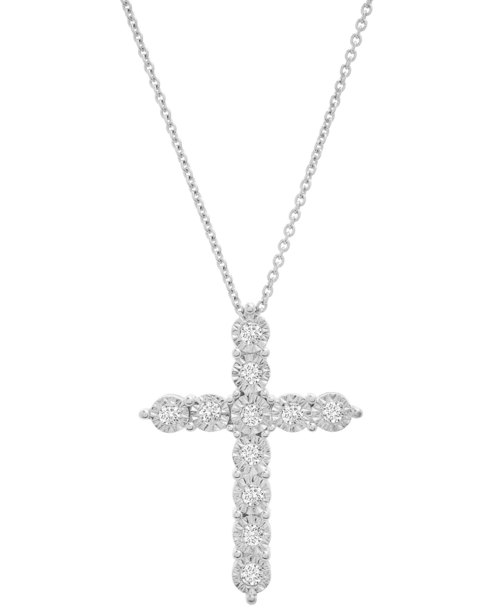 Diamond Pendant Necklace (1/4 ct. t.w.) in Sterling Silver