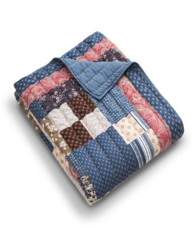 Greenland Home Fashions Shiloh Patchwork Floral Print Blend Throw, 50" x 60"