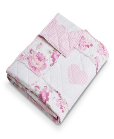 Greenland Home Fashions Veronica's Hearts Shabby Chic Ruffled Throw, 50" x 60"