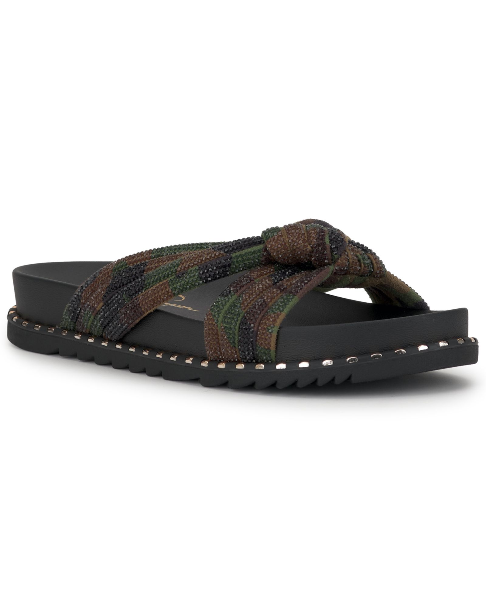 Jessica Simpson Women's Cilleva Knotted Footbed Flat Sandals