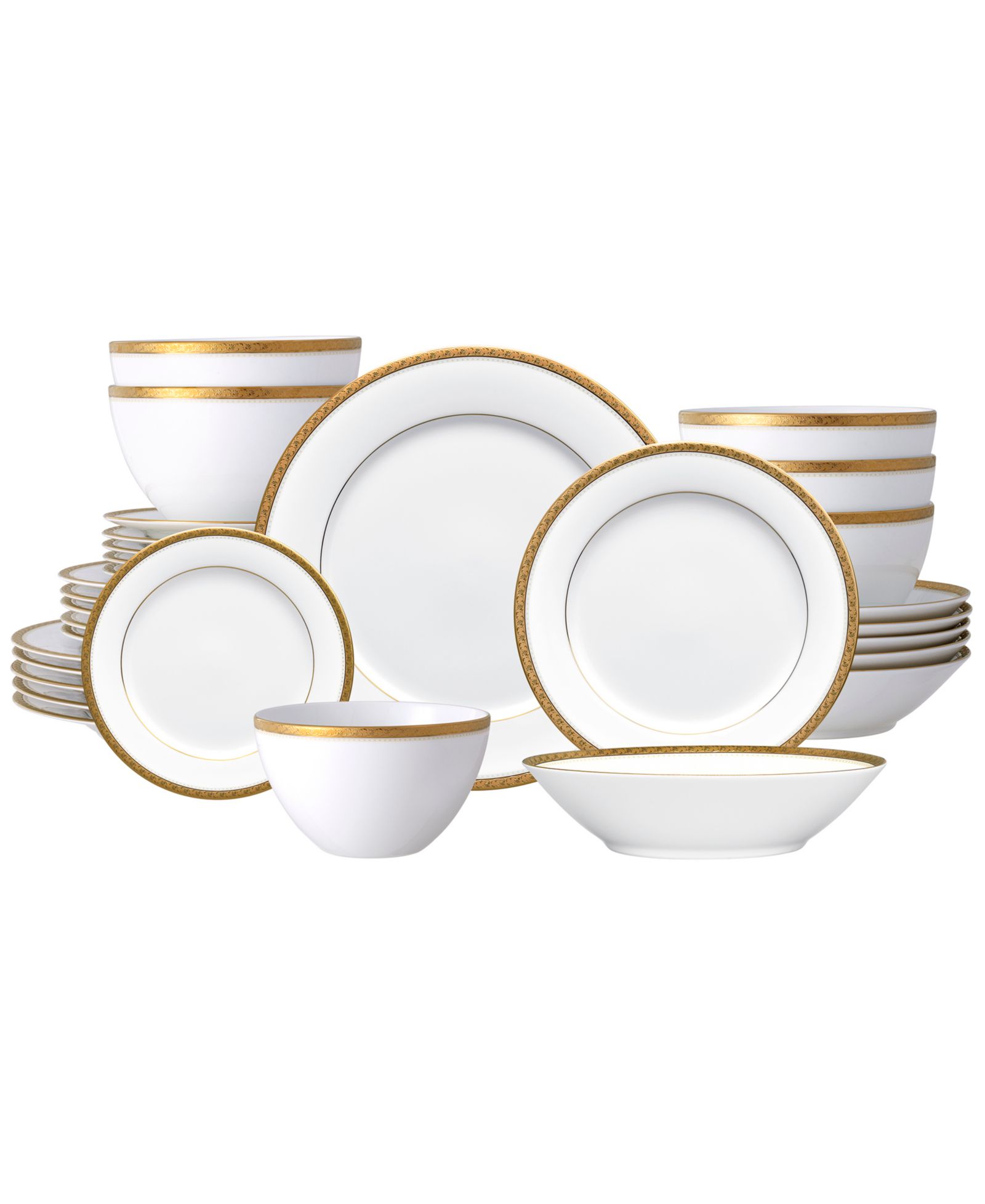 Noritake Charlotta Gold 30-Pc. Dinnerware Set, Service for 6