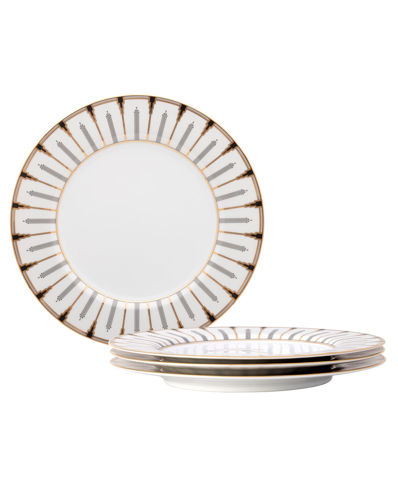 Столовые тарелки Noritake Empire Gold, набор из 4 шт