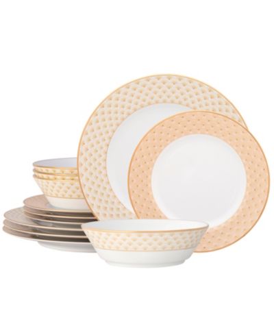 Набор столовой посуды Noritake Trocadero Gold, 12-Pc., на 4 персоны