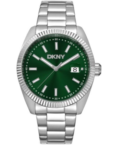Мужские часы DKNY Date Green Dial Stainless Steel Bracelet 40mm