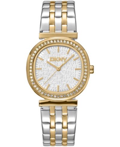 Часы DKNY Silver Crystal Bezel Two-Tone Gold Stainless Steel, 30mm