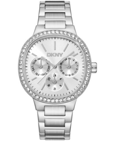 Женские часы DKNY с серебристым циферблатом и стальным браслетом, 36mm