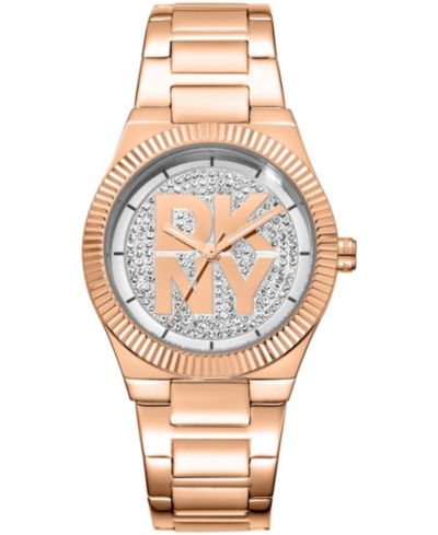 Женские наручные часы DKNY с инкрустацией камнями, 33mm