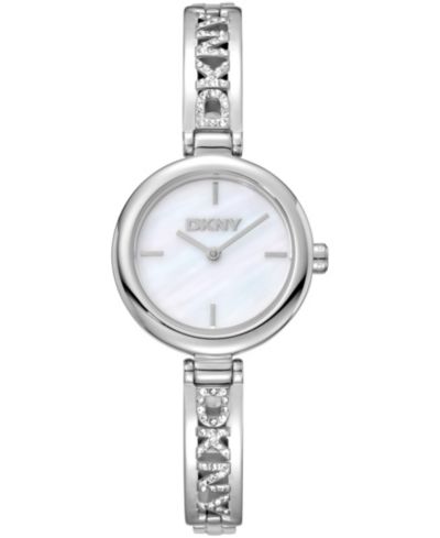 DKNY Женские часы с белым циферблатом и браслетом из нержавеющей стали, 26mm