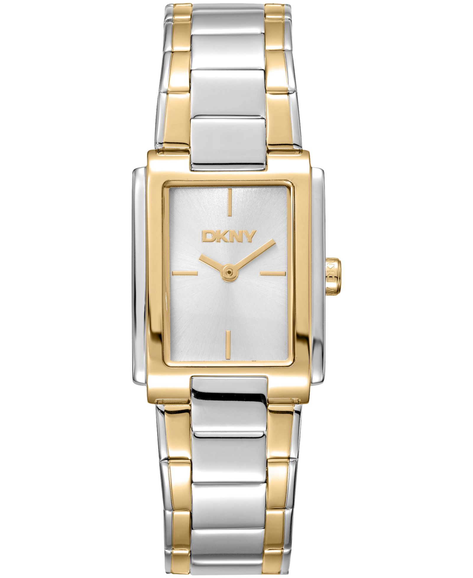 Женские часы DKNY Silver Dial Two-Tone Gold Stainless Steel Bracelet 23 x 30mm