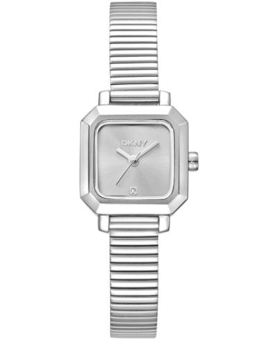 DKNY Women's Silver Dial Stainless Steel Tubogas Bracelet Watch, 22mm
