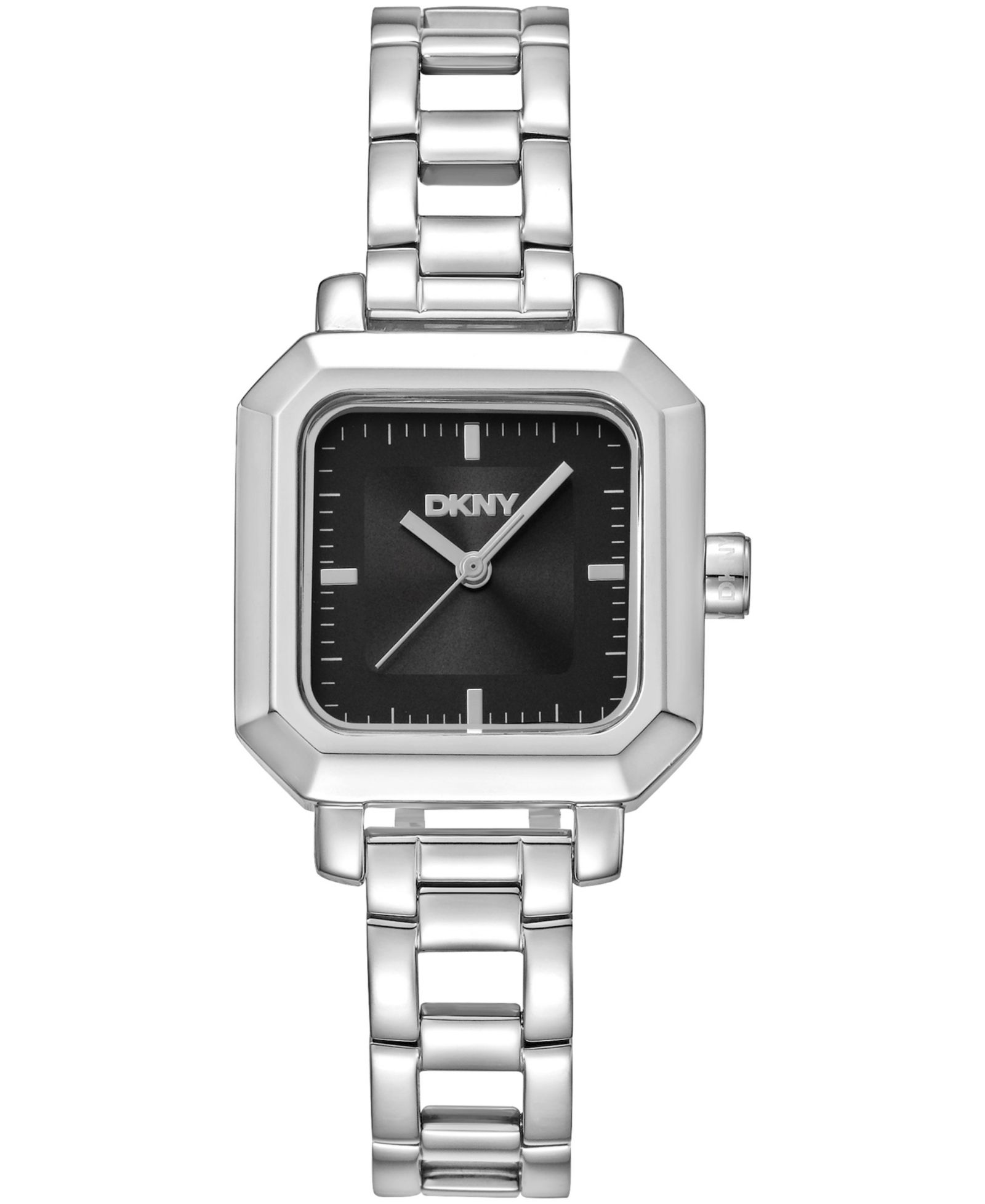 Женские часы DKNY Black Dial Open Link Stainless Steel, 27 x 27mm
