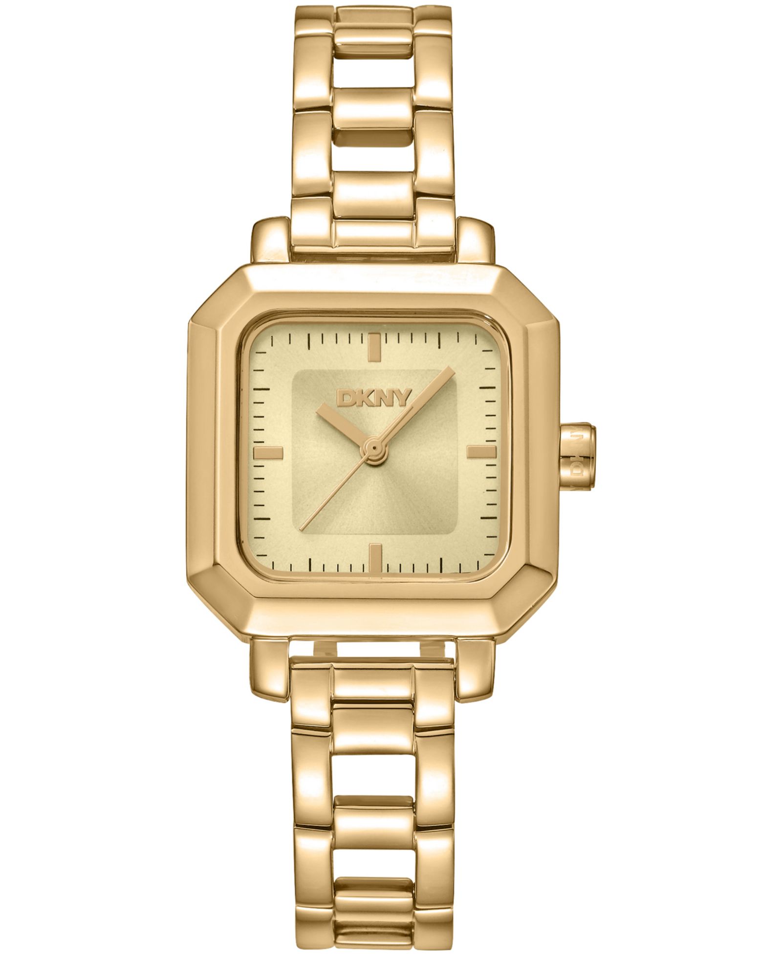 DKNY Женские часы Champagne Dial Open Link Gold-Tone Stainless Steel, 27 x 27mm
