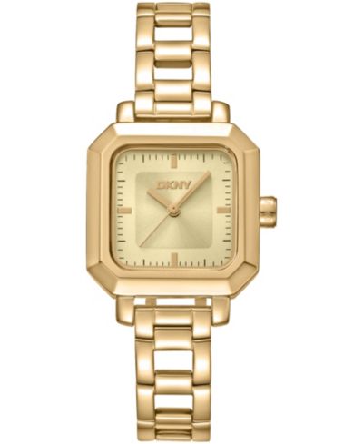 DKNY Женские часы Champagne Dial Open Link Gold-Tone Stainless Steel, 27 x 27mm