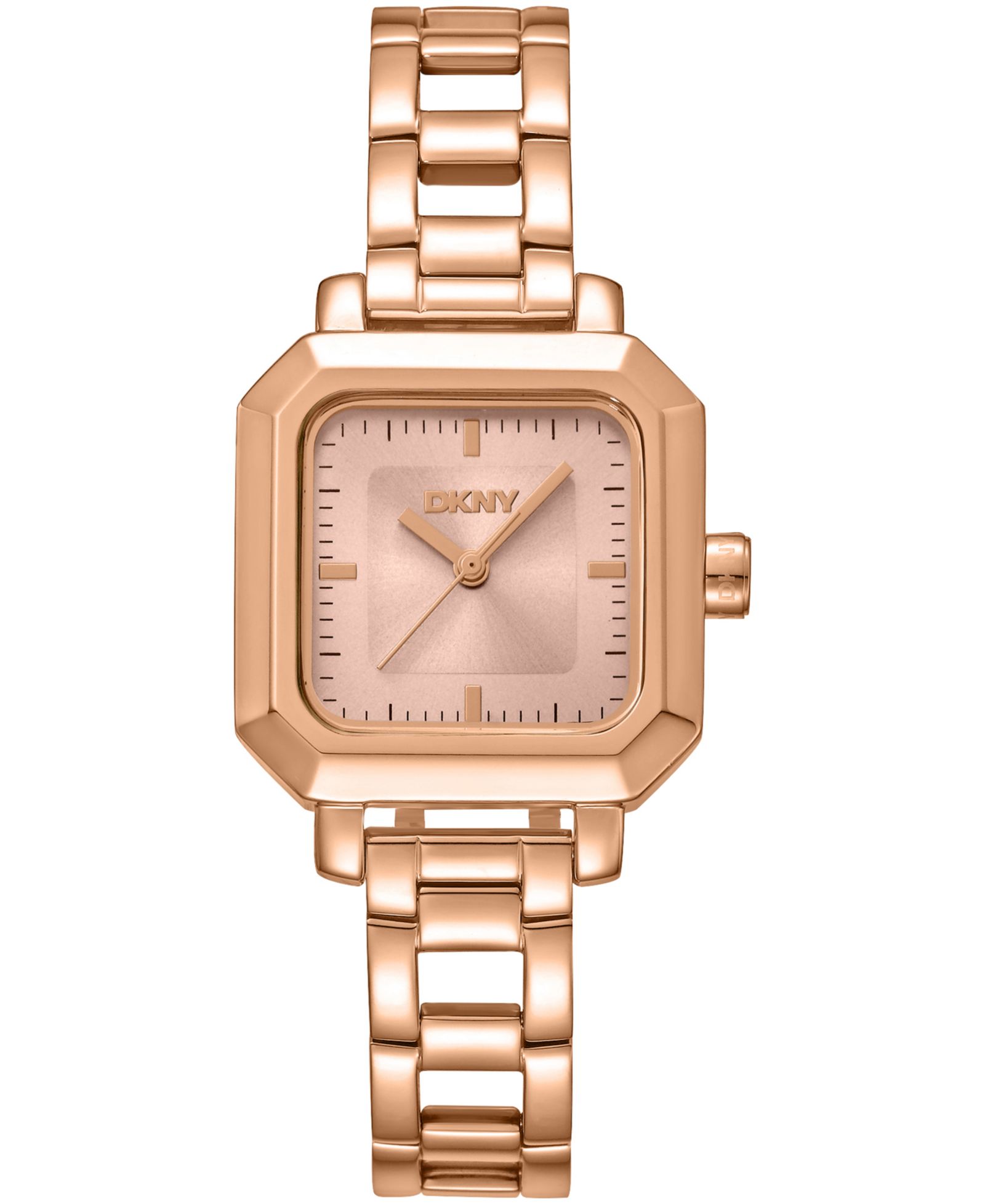 Женские наручные часы DKNY Rose Gold Dial Open Link Rose-Gold Tone Stainless Steel Bracelet, 27 x 27mm