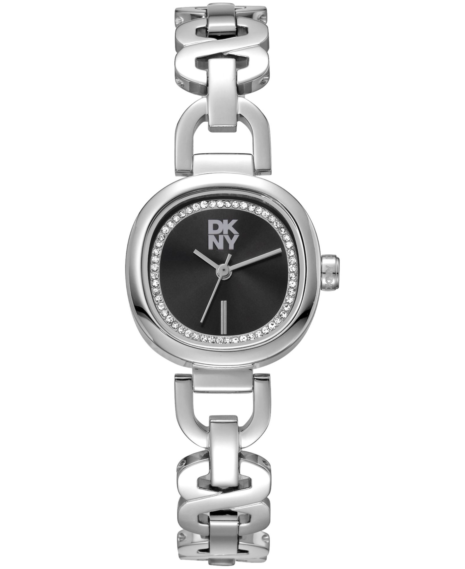 Женские часы DKNY Black Crystal Accented Dial Stainless Steel Open Link Bracelet 24mm