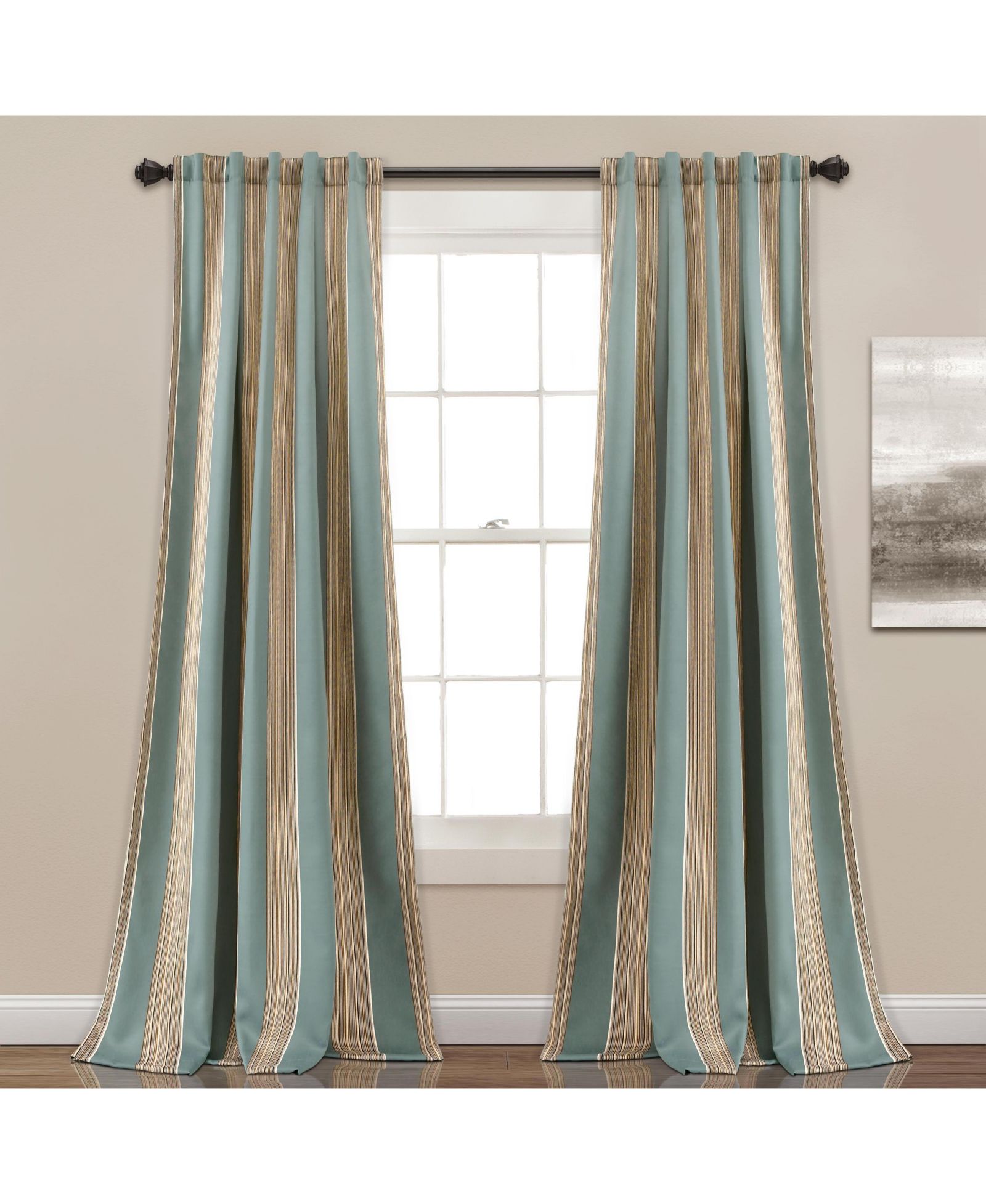 Lush Decor шторы для спальни Julia Stripe, 52"W x 108"L