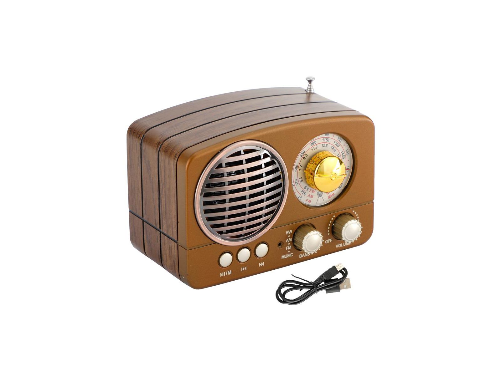 Artudatech Portable Vintage Radio Bluetooth Speaker