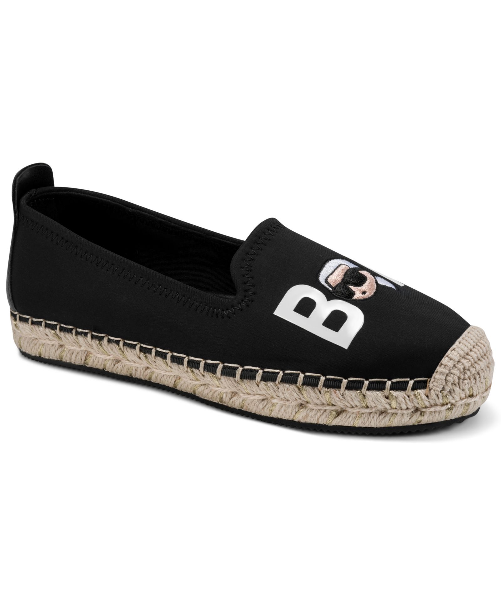 KARL LAGERFELD PARIS Women's Michaela Bonjour Slip-On  Espadrilles Flats
