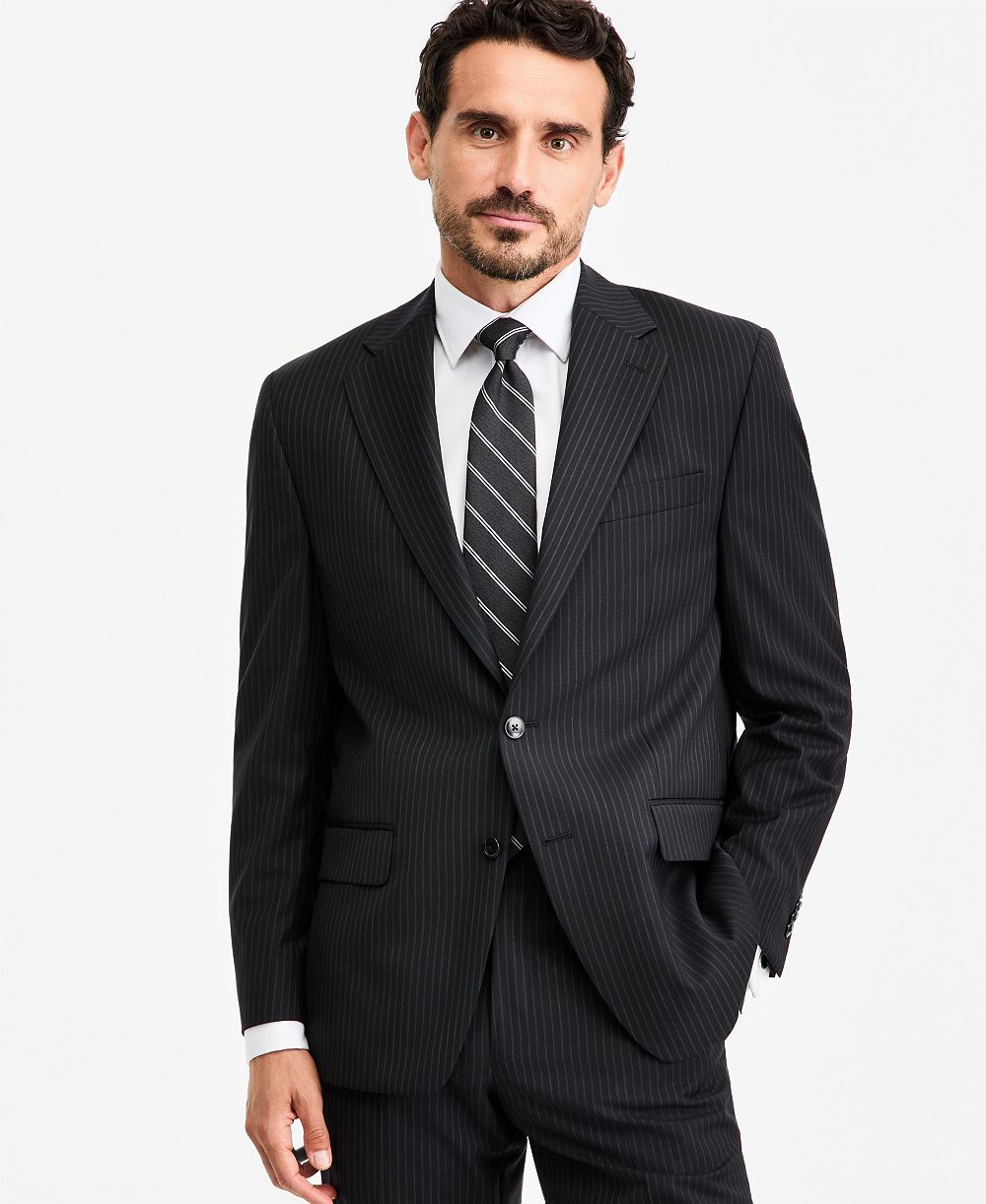 Мужской пиджак Michael Kors Classic-Fit в полоску из смеси шерсти