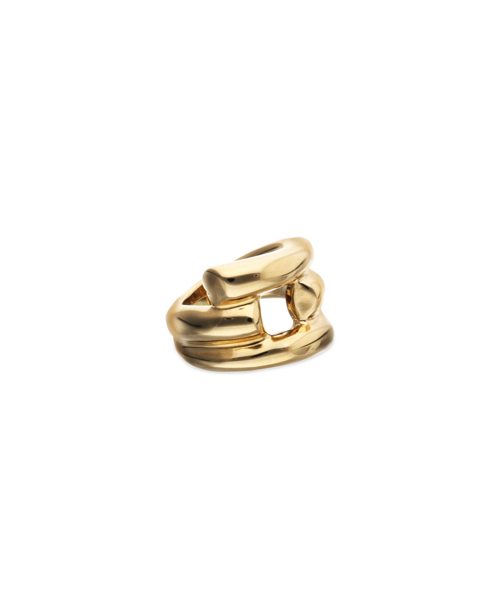 Unode50 18K Gold Plated Alloy Ring in the Shape of a Tube