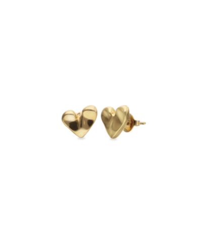 Unode50 18K Gold Plated Heart Shaped Earrings