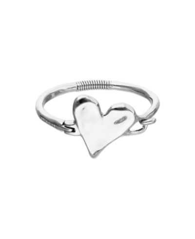 Браслет Unode50 Metal Alloy Semi Rigid Plated in Gold 18K с сердечком