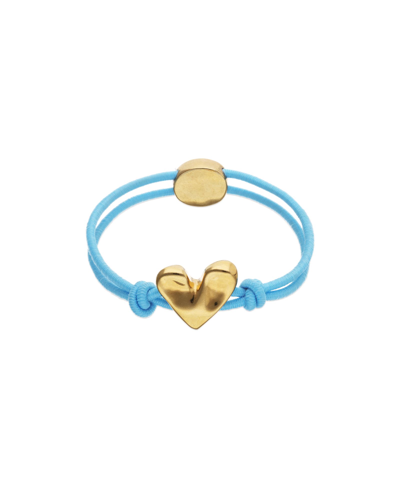 Unode50 Браслет Blue Elastic Thread 18K Gold Plated с сердцем
