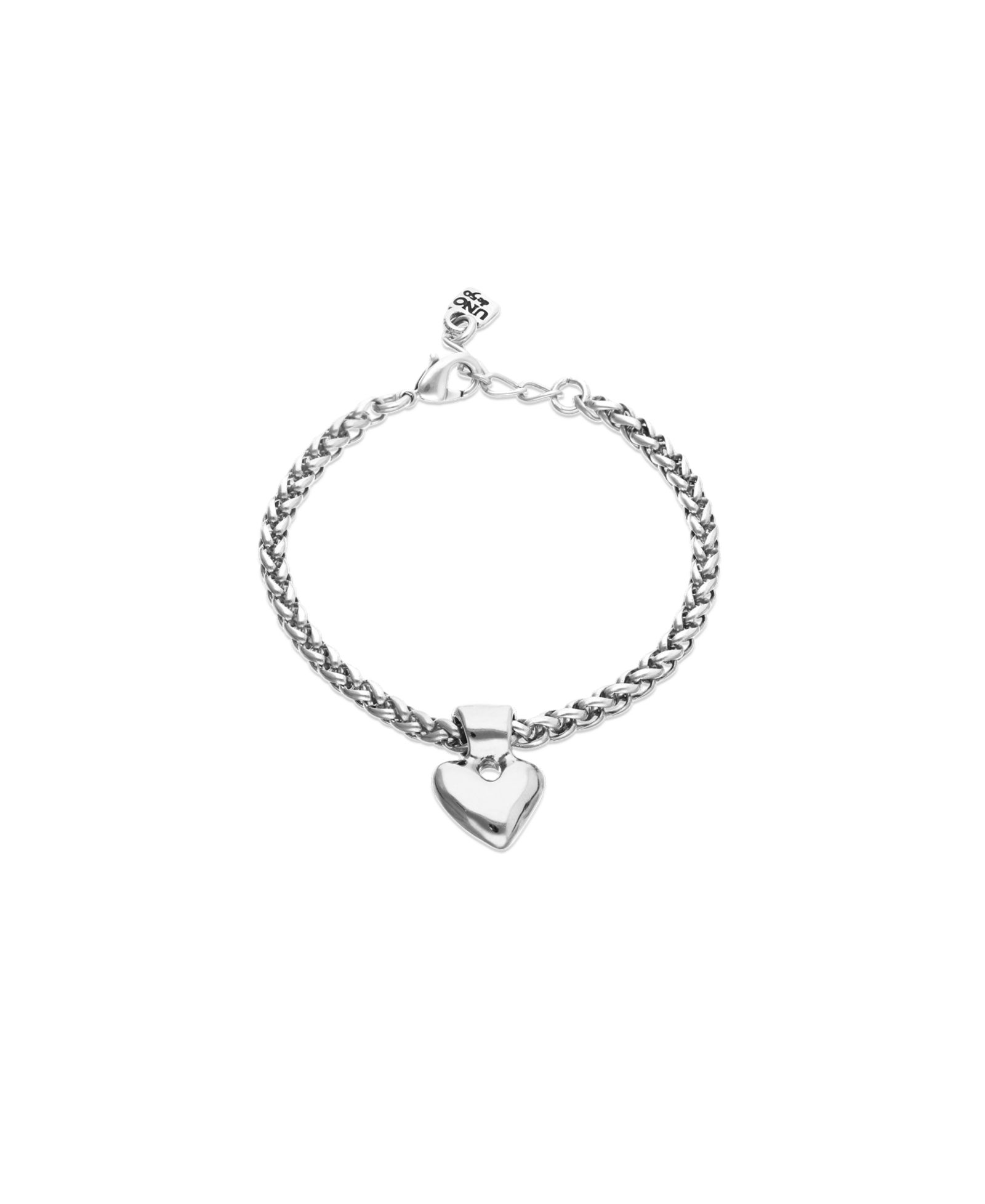 Unode50 Bracelet с Heart Detail Plated в Sterling Silver
