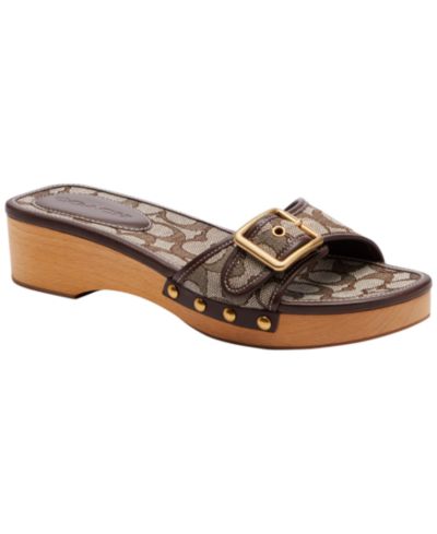 COACH Женский Margot Wooden Wedge Sandals